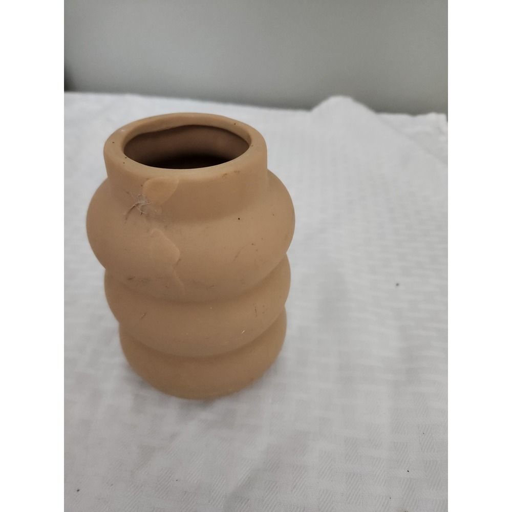 Modern Matte Ceramic Bubble Vase Tiered Bud Vase Tan Terracotta Boho‎ Decor
